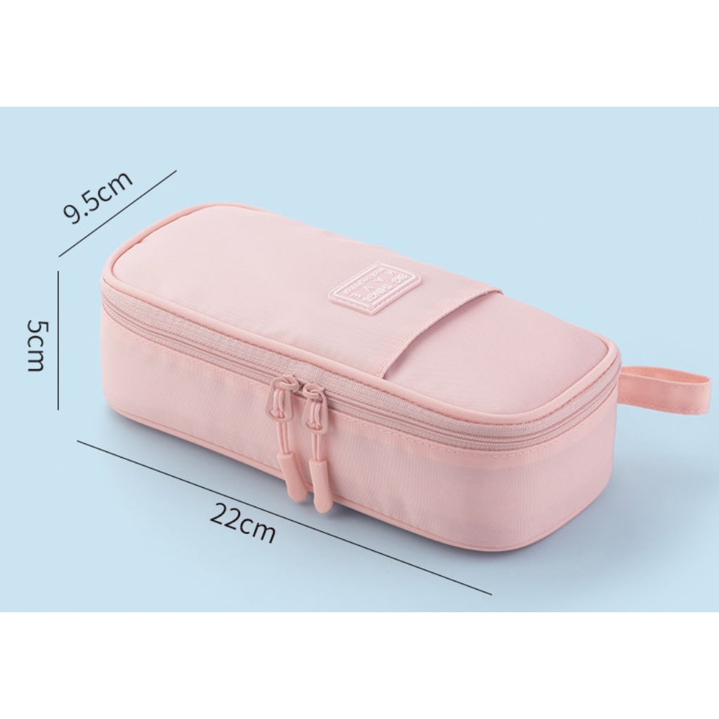 Hộp bút vải đa năng ANGOO - DOUBLE LAYER