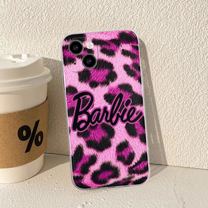 Ốp Điện Thoại TPU Dẻo In Hình Công Chúa Barbie Da Báo Cho IPhone 14 12 PRO 12 mini 11 PRO Max 13 PRO 13PROMAX Xs Max XR 6 7 8 Plus