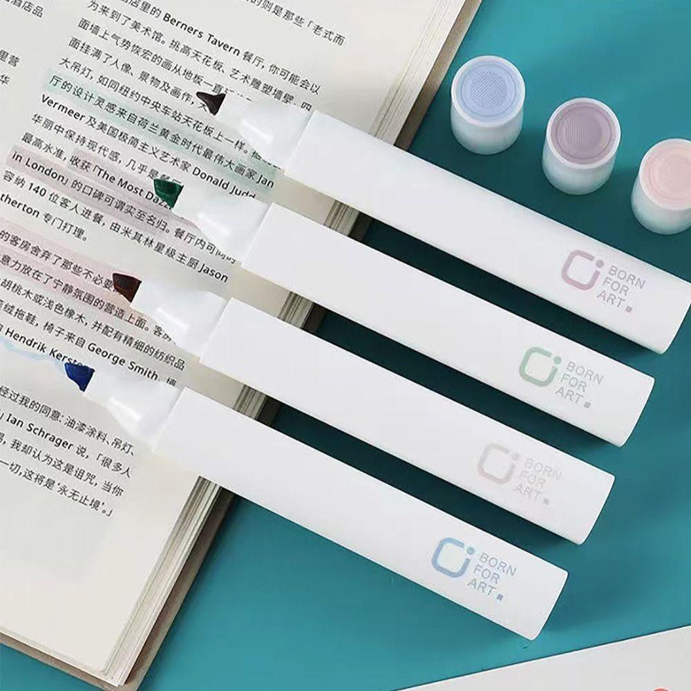 Bộ 4 Bút Bắt Sáng Đầu Mềm Màu Kẹo Ngọt Thiết Kế Sáng Tạo