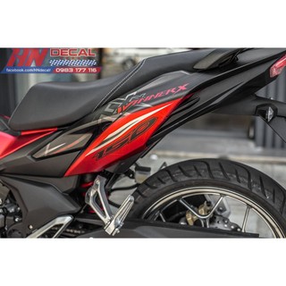 Tem Trùm Winner X Bạc Đỏ Đen Racing Dohc