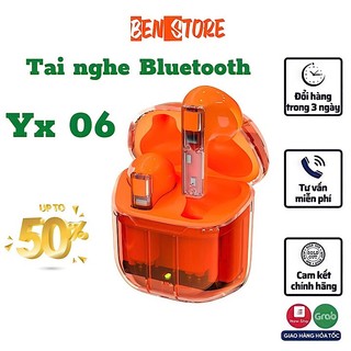 Tai nghe không dây kết nối bluetooth 5.3 tws yx-06 kèm mic trong suốt phong cách thể thao
