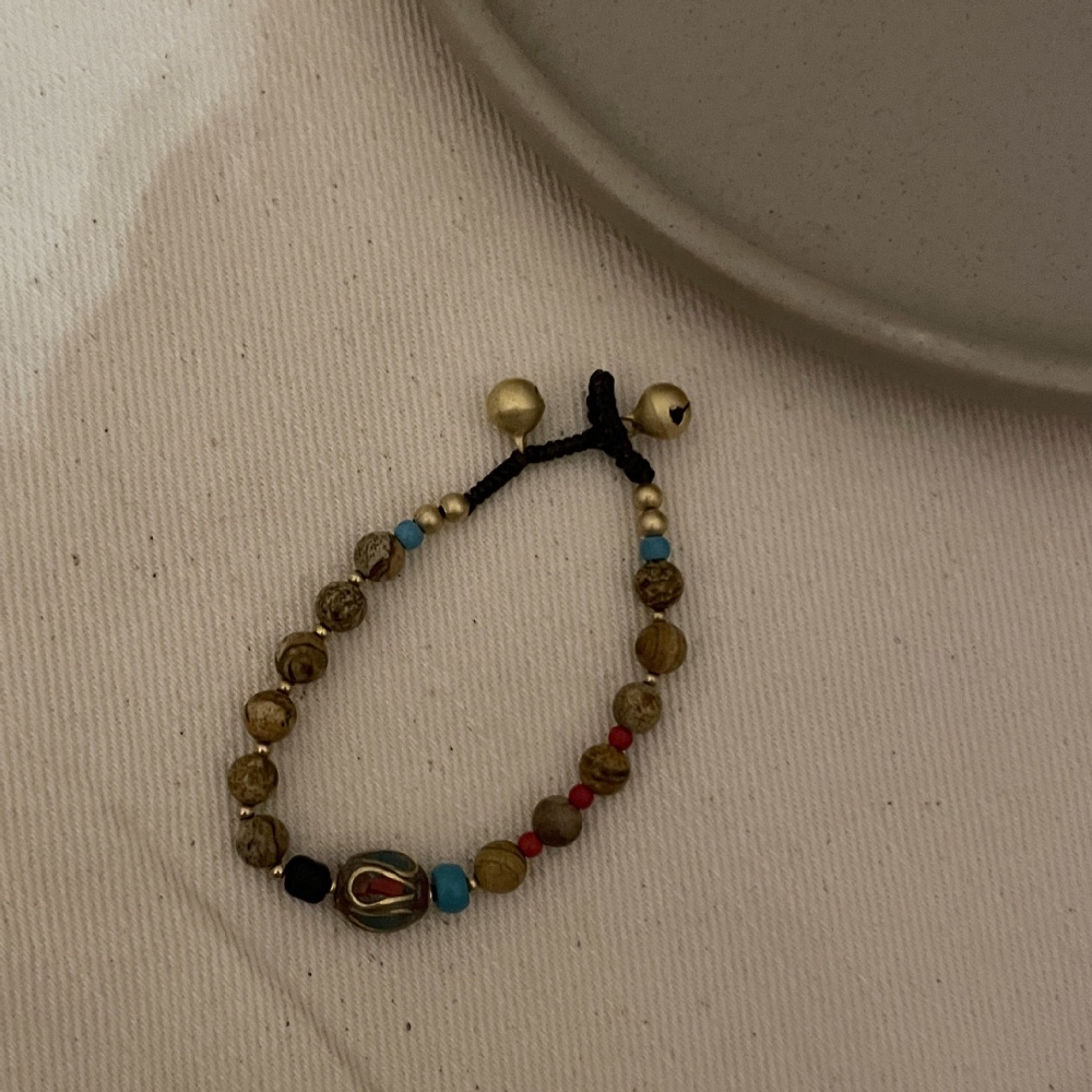 Vòng Tay Chuỗi Hạt Đá Tự Nhiên Phong Cách Retro Trung Hoa Mới