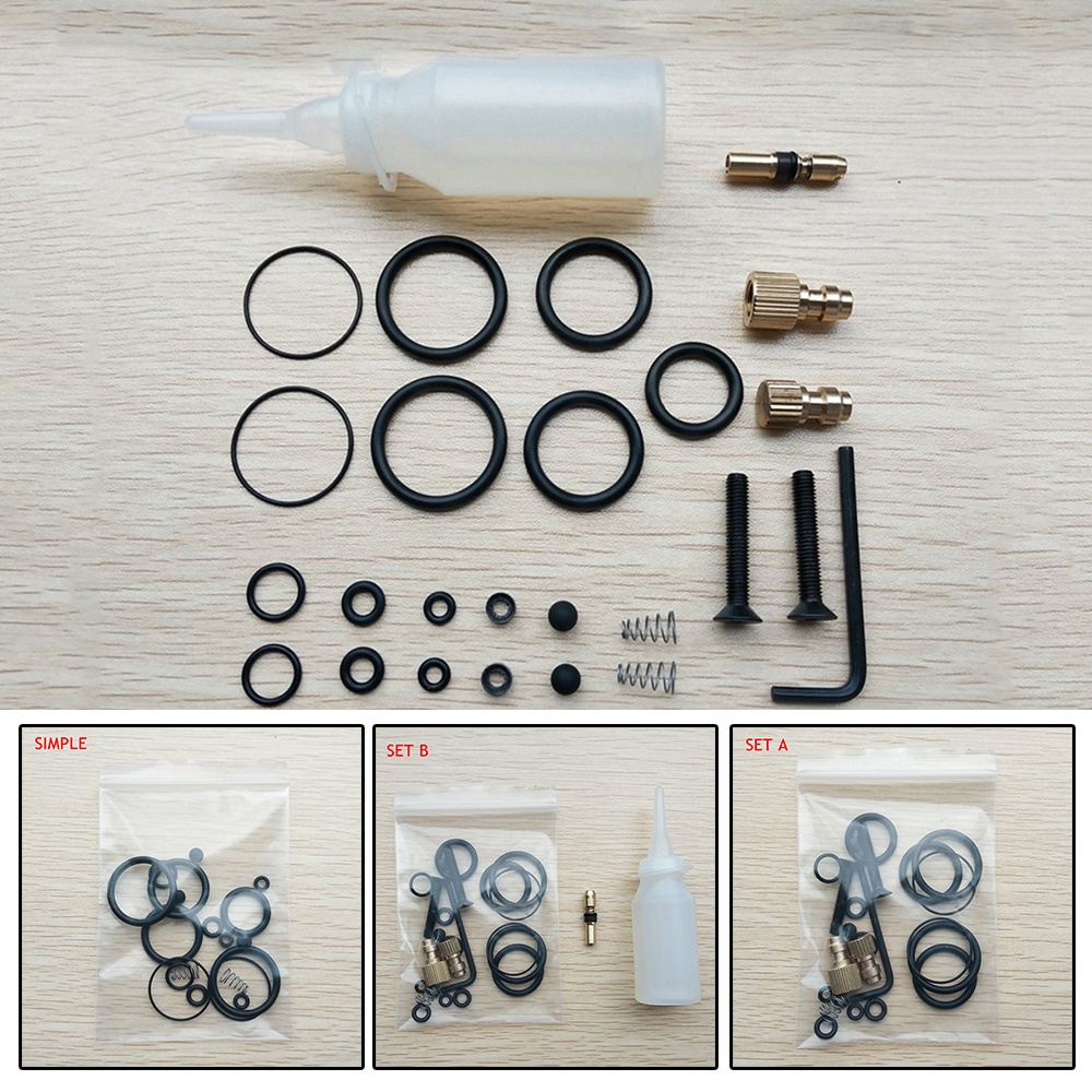 Bộ Dụng Cụ Bơm Hơi Thay Thế Màu Đen Thông Dụng Áp Suất Cao NBR / Đồng