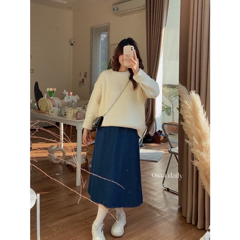 Áo len lông cừu siêu dày dặn gam màu pastel  - OSAA DAILY