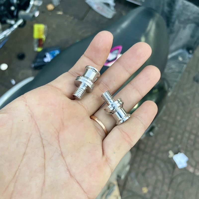 Khâu nối gác chân wave 2004 lắp cho các dòng xe Honda super dream chất liệu inox 304 Bộ 2 khâu