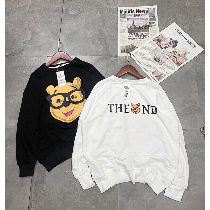 ÁO THUN THỤNG HÌNH GẤU MẶT VÀNG ĐEO KÍNH