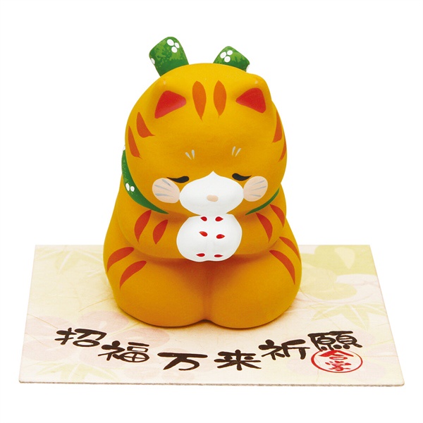 Mèo chắp tay Cat Prayer gốm - Hãng Ryukodo