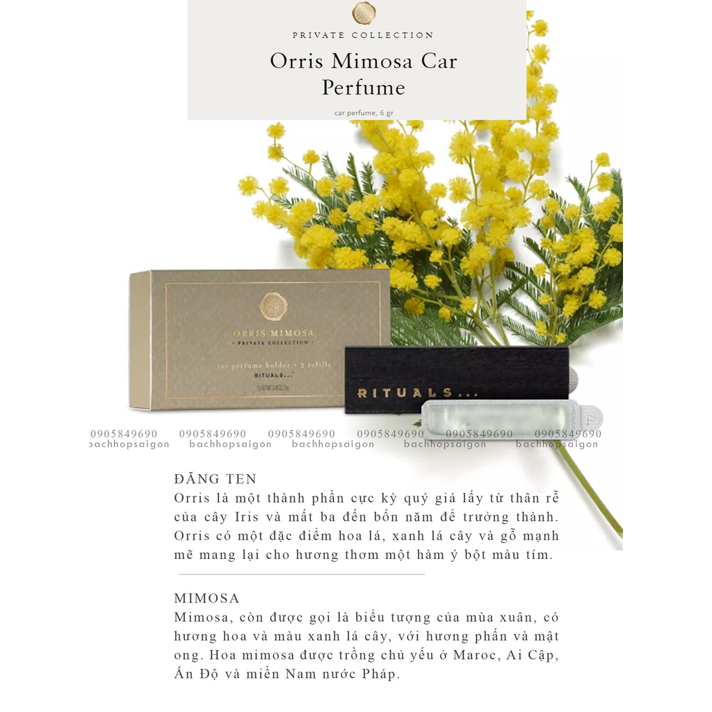 Sáp thơm xe hơi UK dòng cao cấp the rituals car perfumes