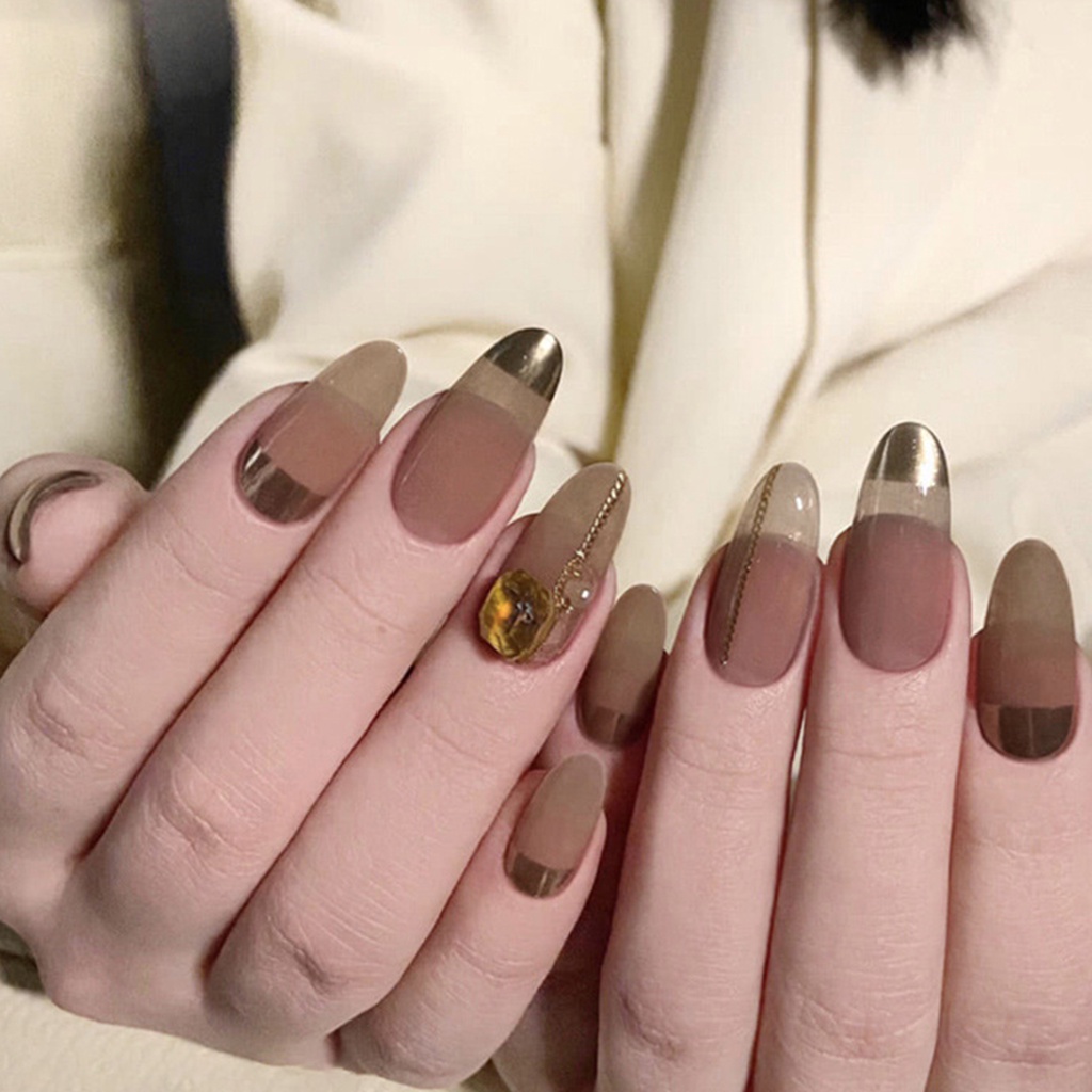 Hộp 96 Phụ Kiện Trang Trí Móng Tay Trong Suốt Siêu Mỏng Tiện Dụng