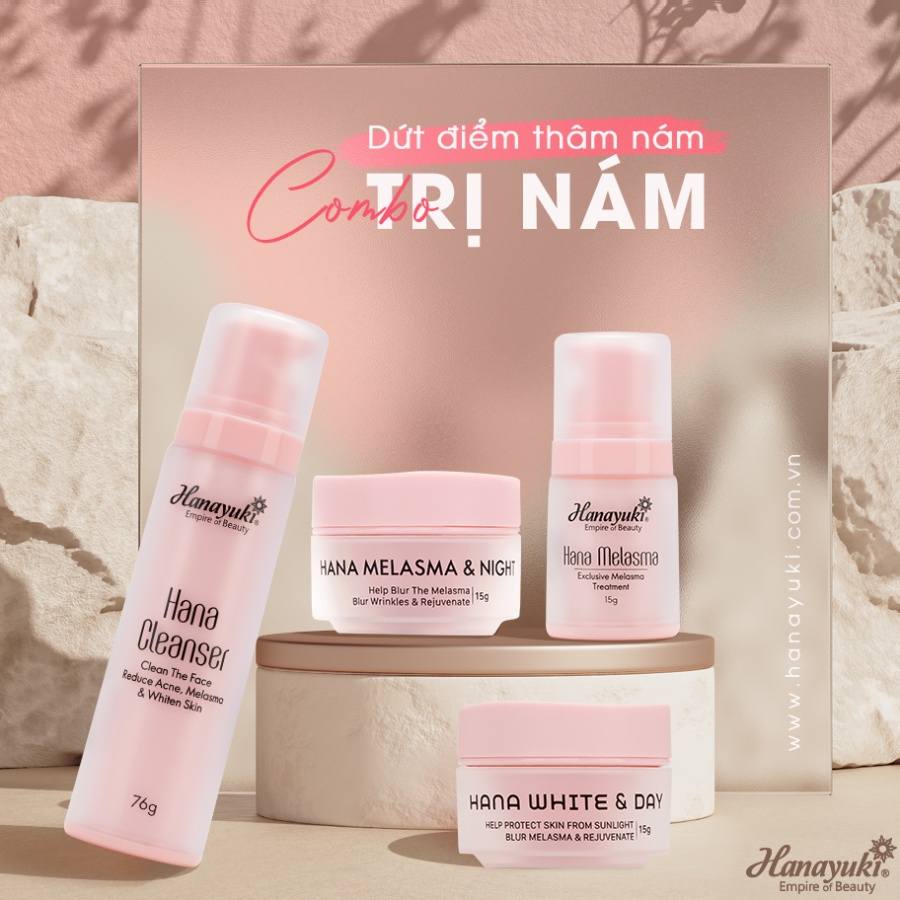 Serum Nám Hanayuki, Serum Giảm Thâm Nám Dưỡng Trắng Da Hanayuki Chính Hãng