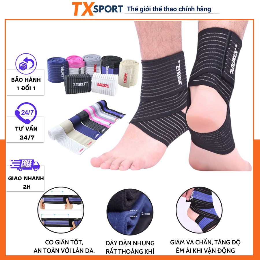 Băng Quấn Cổ Chân Thể Thao Bảo Vệ Mắt Cá Chân Cổ Chân Bàn Chân Aolikes 1526 Nhiều Kích Thước (1 Chiếc)
