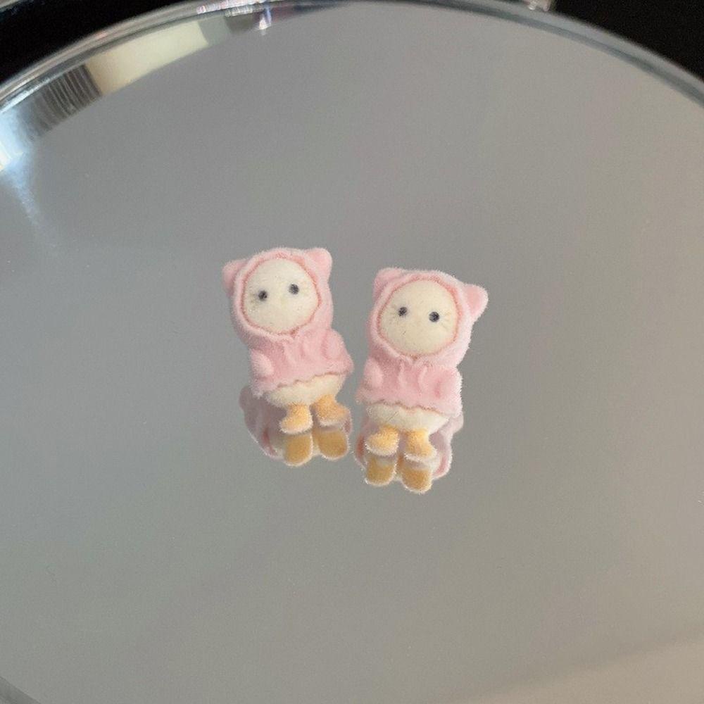 Khuyên Tai Tua Rua Hình Thỏ Cà Rốt / Mèo Dễ Thương Phong Cách Hàn Quốc Cho Nữ