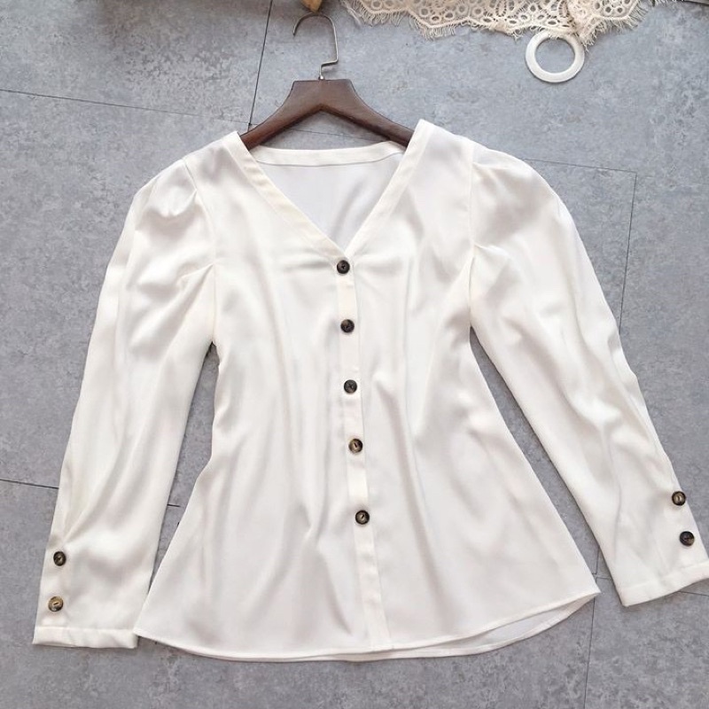 (2hand) Áo sơ mi trắng dài tay Zara