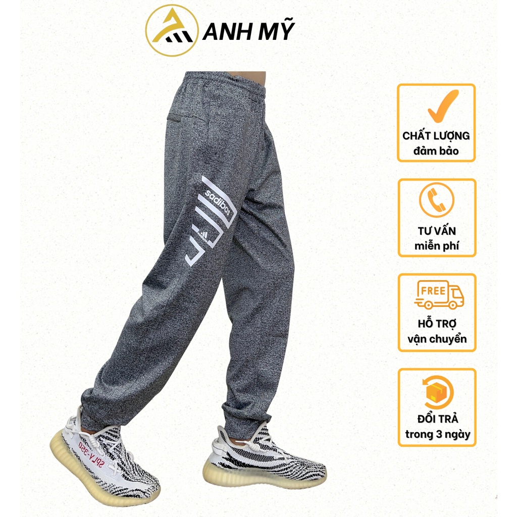 Quần jogger ống rộng ANH MỸ unisex bo chun Basic overszie nam nữ QNI-02