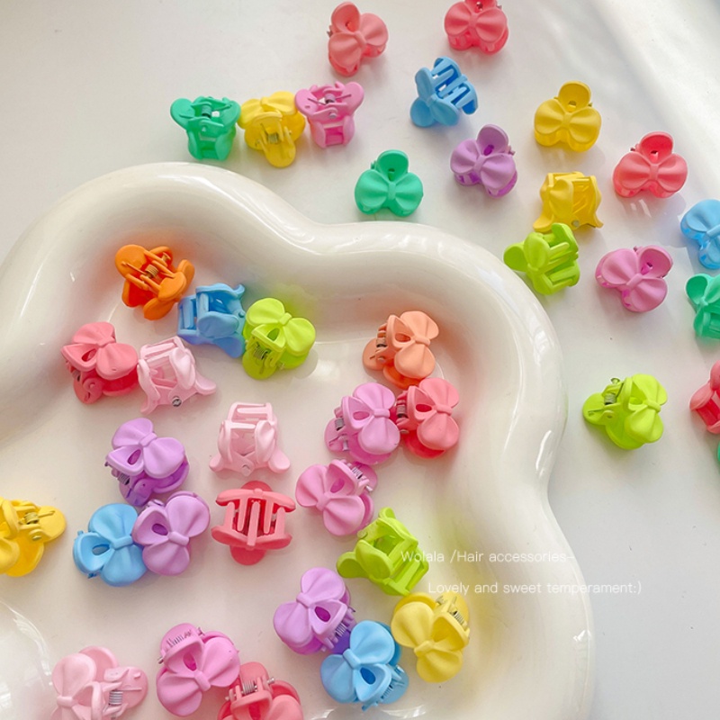 Set 10 Kẹp Tóc Mini Nhiều Màu Sắc Không Làm Tổn Thương Tóc Cho Bé Gái