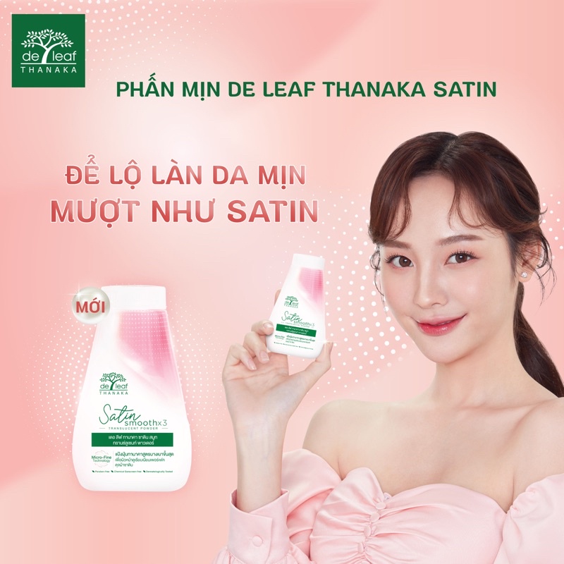 Phấn De Leaf Thanaka Satin Smooth Powder Loose Powder phấn làm mịn và kiềm dầu cho da