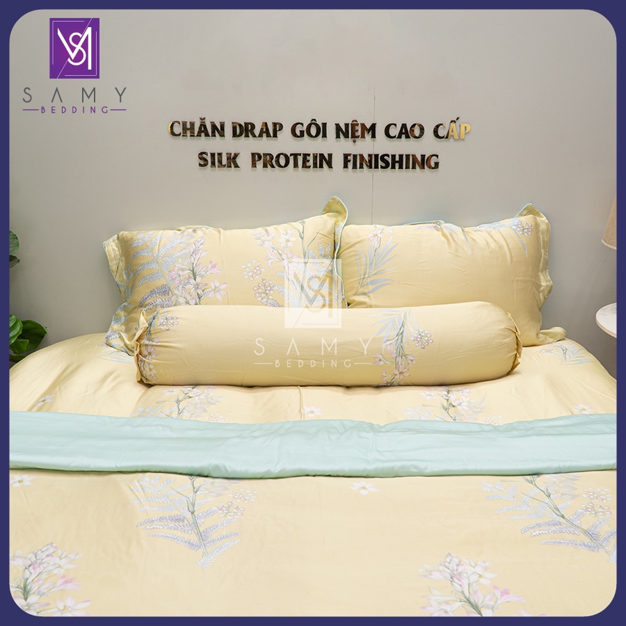 Bộ Chăn Ga Gối Lụa Tencel Premium Coolsilk SAMY BEDDING Mát Mịn Mềm Mượt