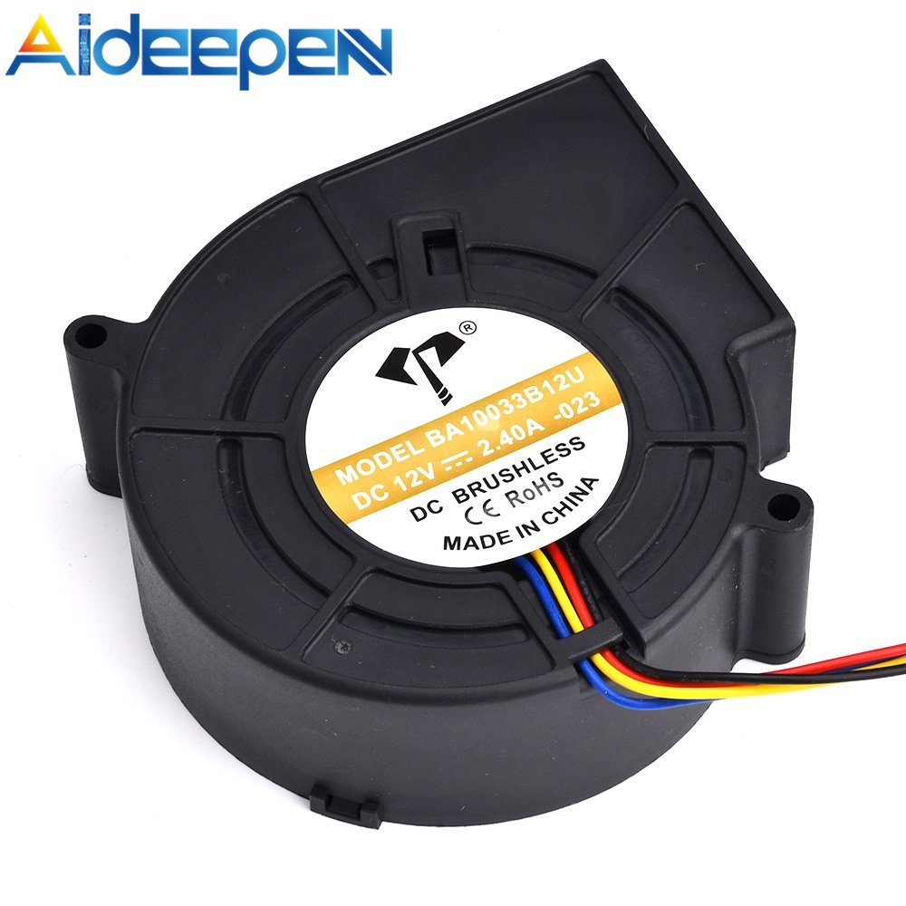 Quạt thổi khí bốn cánh AIDEEPEN 9733 BA10033B12U 12V 2.40A chuyên dụng cho tiệc nướng BBQ