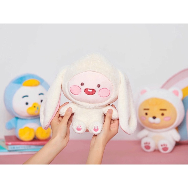 Gấu bông đào cosplay thỏ tai giựt phiên bản mùa đông chính hãng