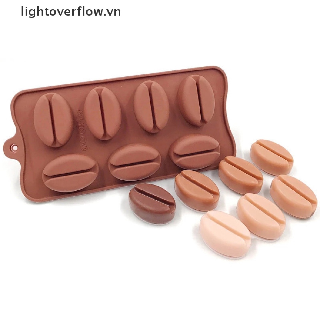 Khuôn Làm Đá / Kẹo / Bánh Hình Hạt Cà Phê Dễ Thương DIY