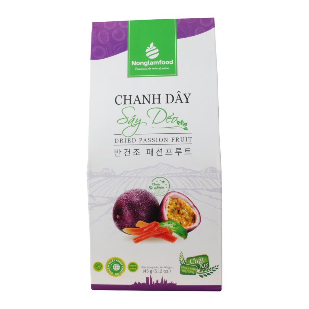 Chanh Dây Sấy Dẻo Nonglamfood 145g  | Healthy Snack | Ăn vặt văn phòng | Ăn vặt tốt cho sức khỏe | Trái cây sấy dẻo