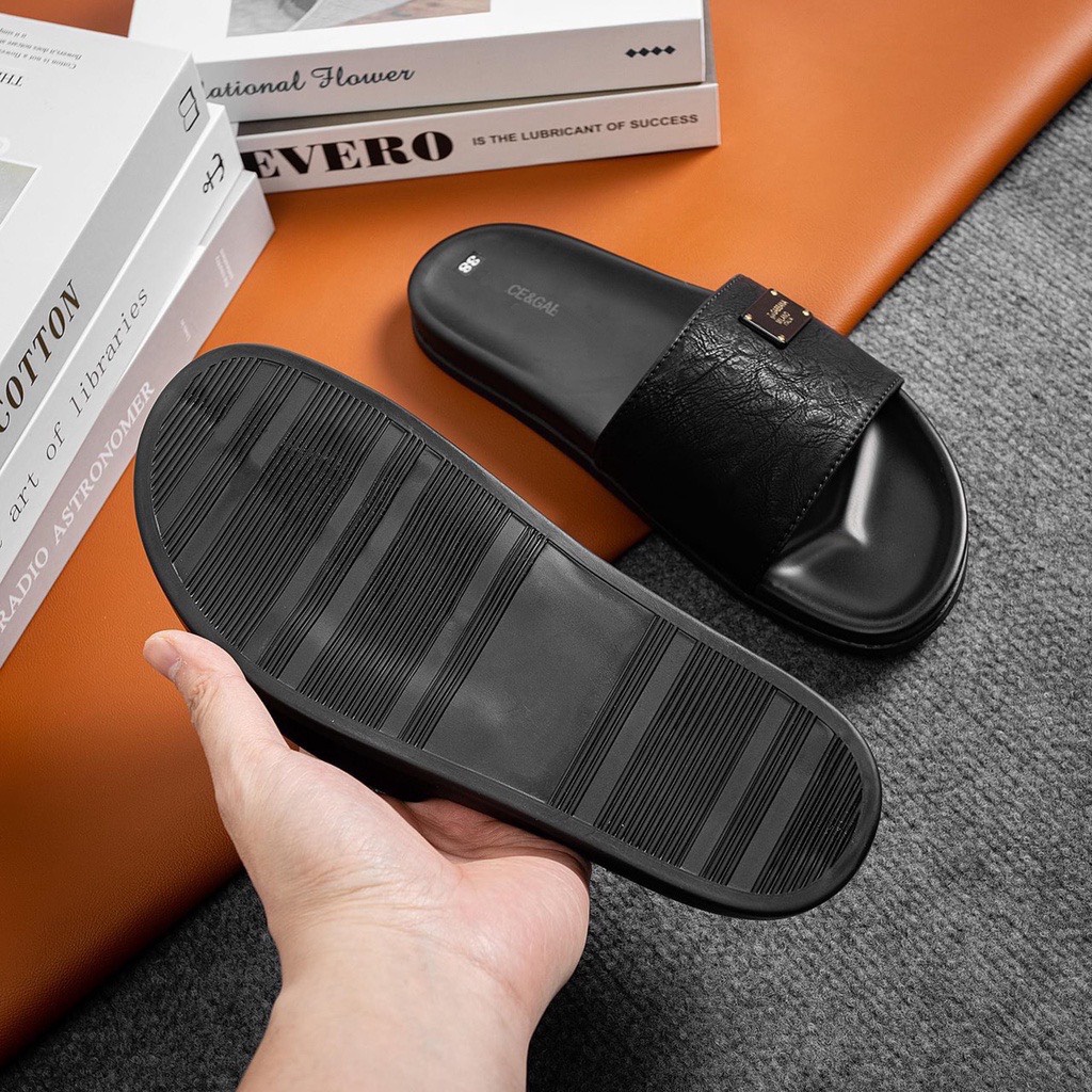 Dép nam quai ngang D G Siêu Bền Đẹp Thời Trang, Logo Kim Loại Sang Trọng XT - STORE