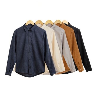 Áo sơ mi nhung tăm nam nữ Unisex from hàn quốc, Áo sơ mi dài tay cao cấp