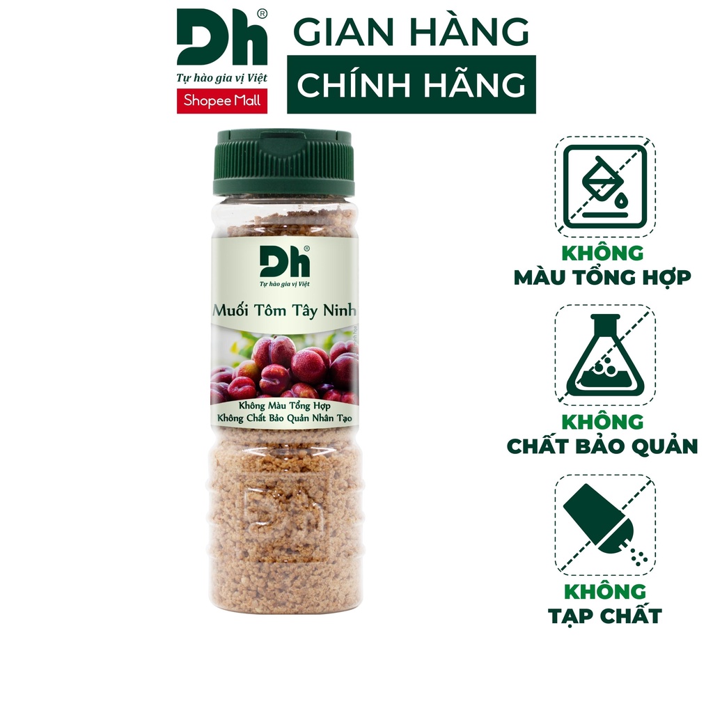 Muối tôm Tây Ninh DH Foods loại 1 thơm ngon gia vị chấm hoa quả 60/80/110gr - DHMTN44