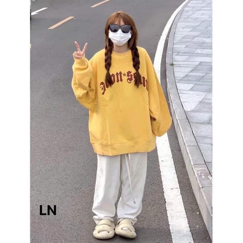 Sét áo nỉ Sw chữ đỏ in vòng DA6