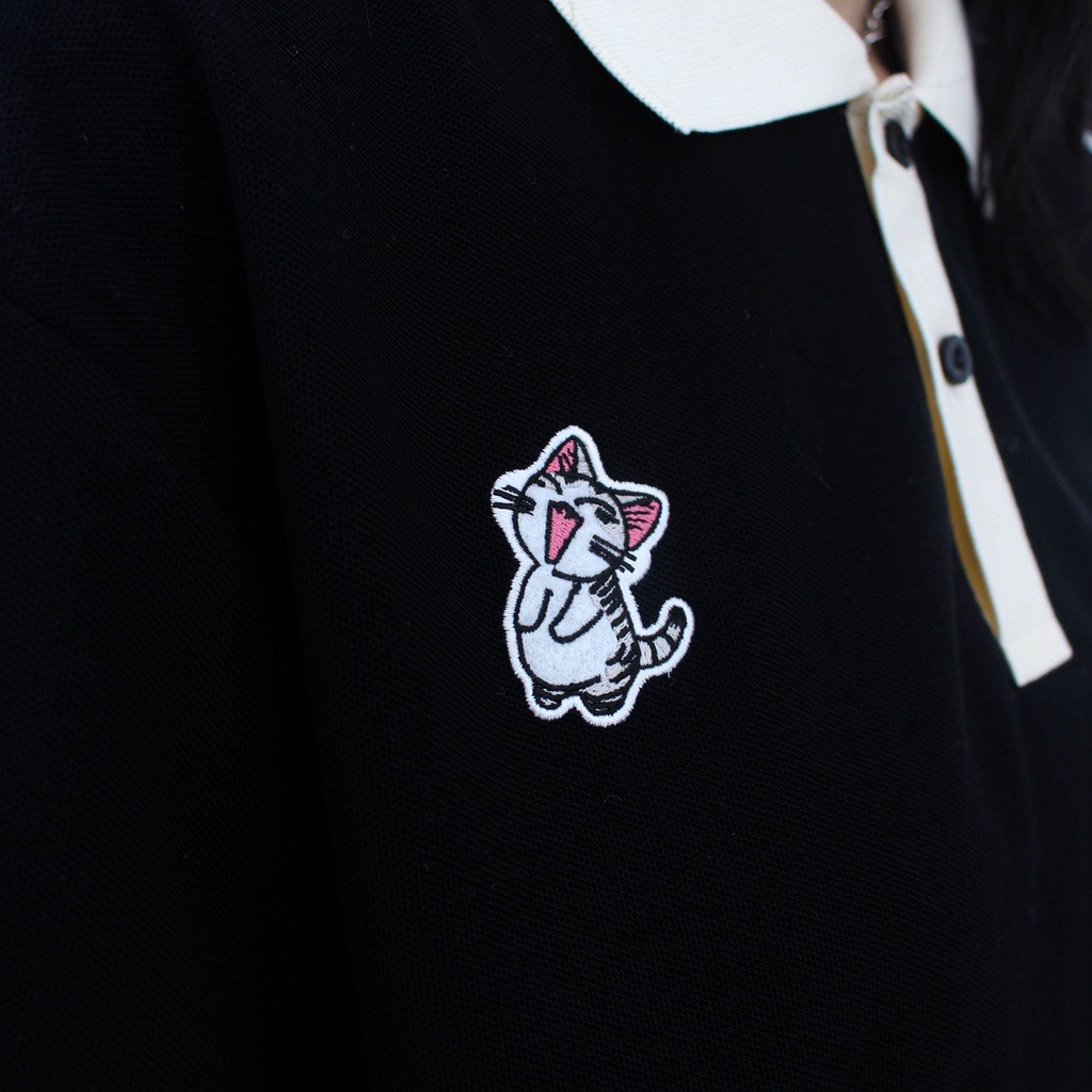 Áo Polo Unisex Teelab Kitten Embroidered AP022 - Local Brand