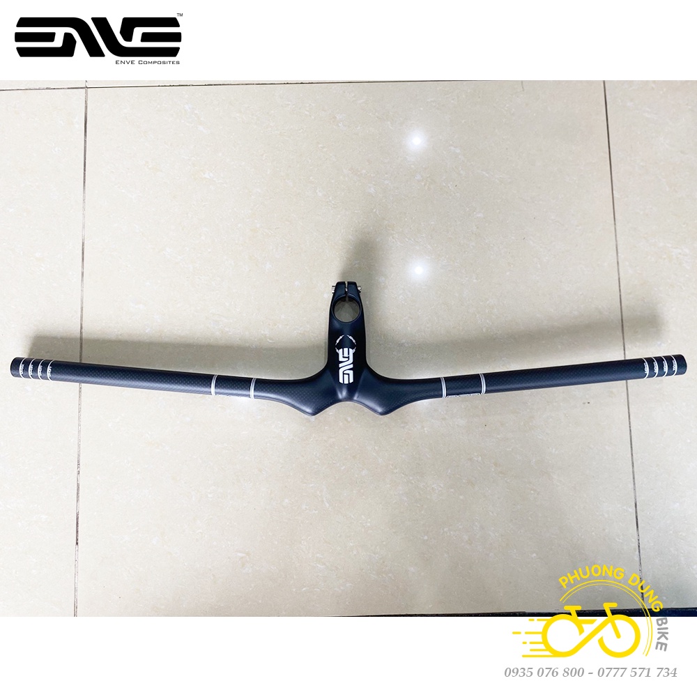 Ghi đông liền pô tăng xe đạp MTB Carbon T800 ENVE 90/100/110mmx700mm