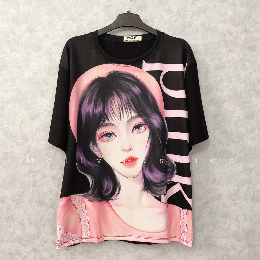 Áo thun nữ tay lỡ 3D NHIỀU MẪU ❤️ Áo phông form rộng Freesize dành cho nữ Molly Fashion