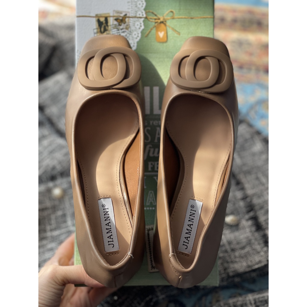 Giày da mềm tag O xoắn 6060-1- Kachi House