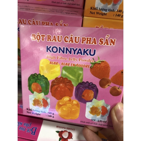 Bột rau câu pha sẵn Konnyaku 3K hộp 140g