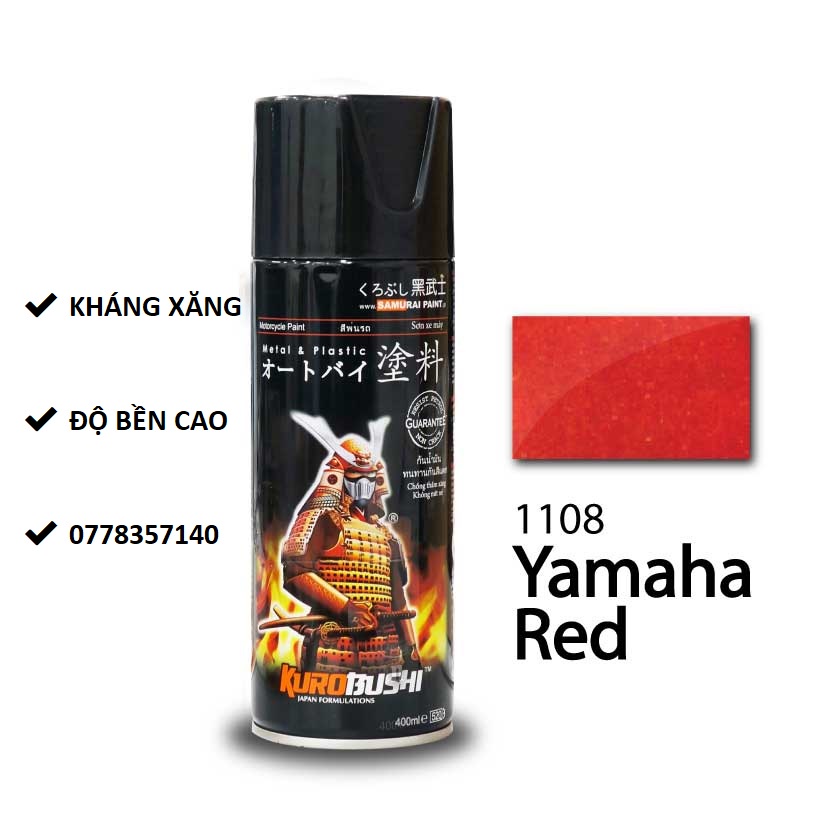 1108 Sơn xịt Samurai MÀU ĐỎ YAMAHA
