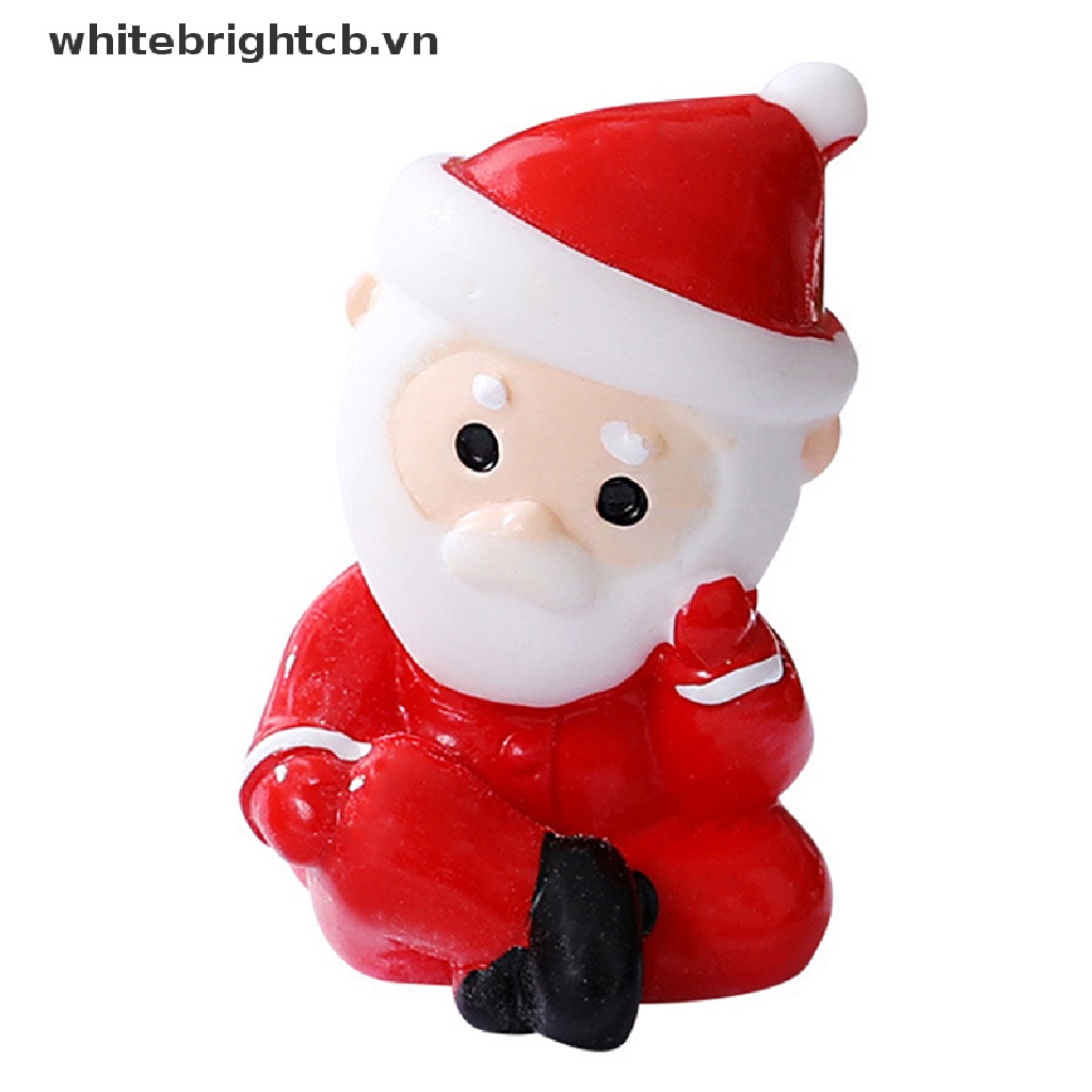 1 Đồ trang trí Ông Già Noel / Người Tuyết Mini Bằng Nhựa Resin Trang Trí Phong Cảnh Giáng Sinh Mới