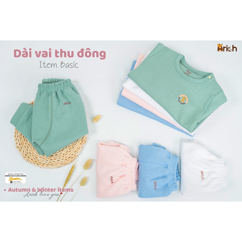 Dài cài vai thu đông Arich cho bé (lẻ size 9-12m, 3-6y)