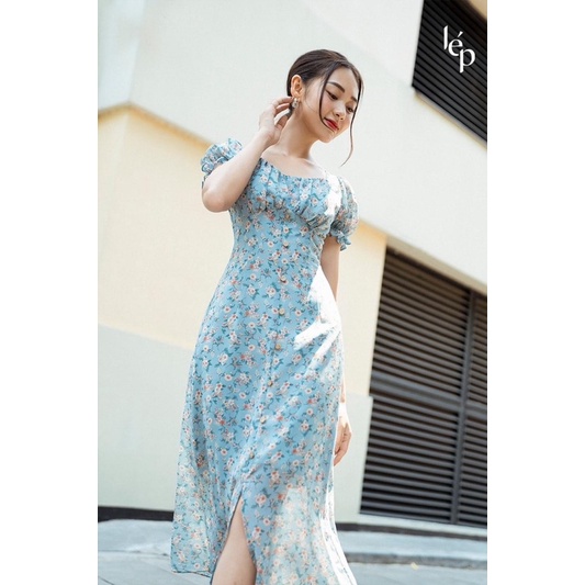 Váy Lep' xanh  hoa