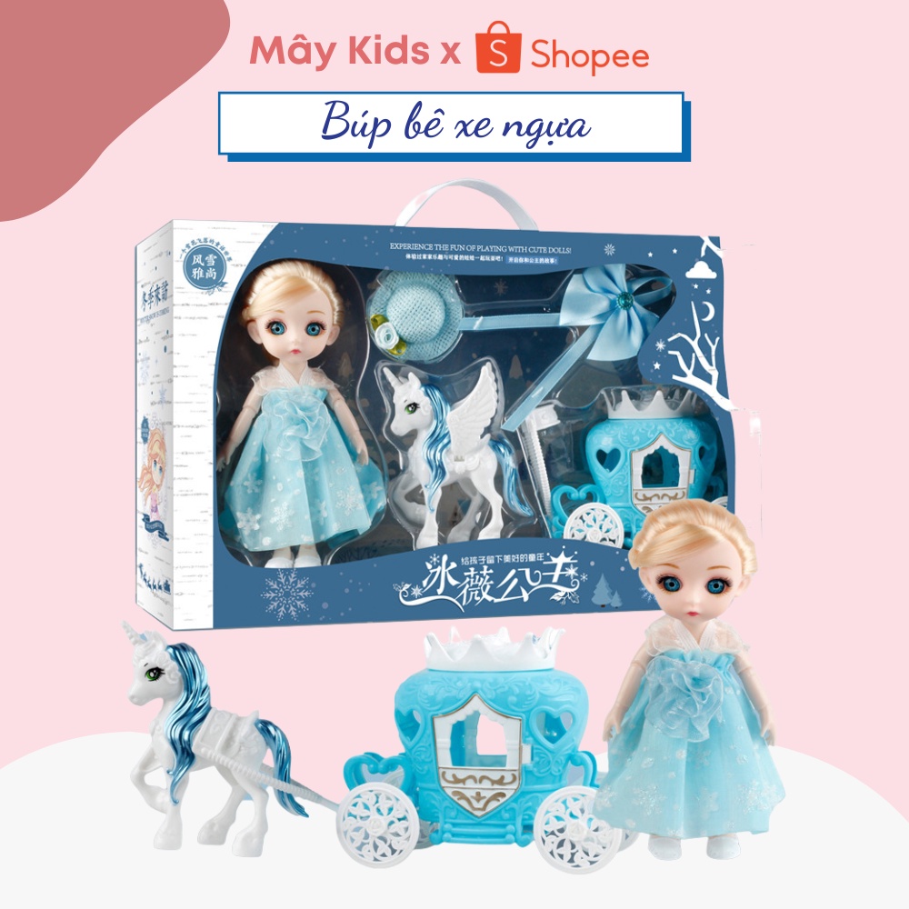 Đồ chơi búp bê,búp bê Barbi công chúa kèm xe ngựa,búp bê đồ chơi, đồ chơi cho bé gái - Mây Kids