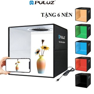 Hộp Chụp Sản Phẩm 30cm PULUZ Có 3 Màu Đèn Led Siêu Sáng + Tặng kèm 6 phông nền - Diệu Linh -
