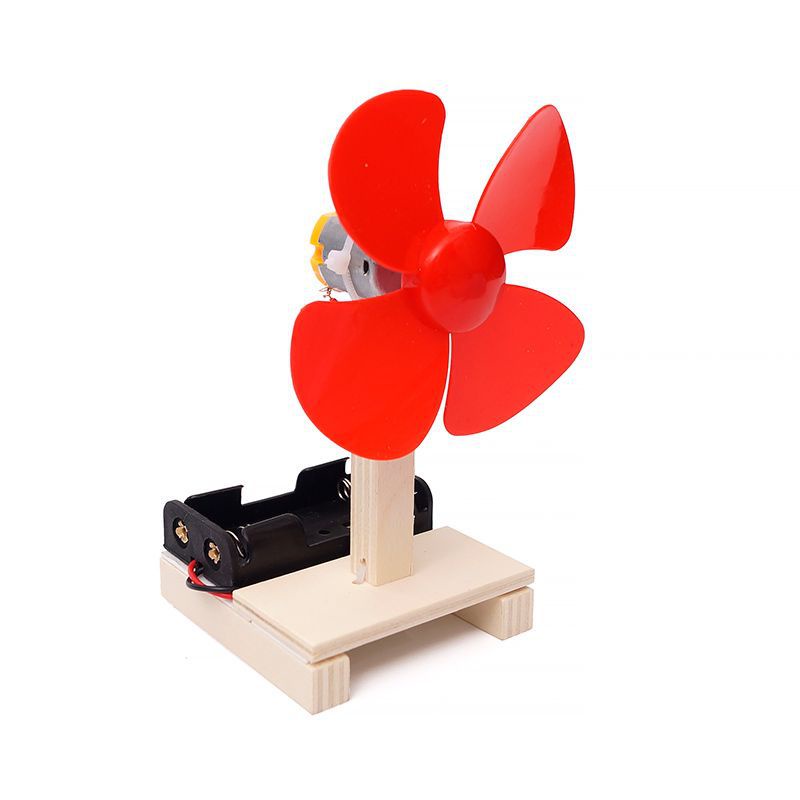 Đồ chơi lắp ghép Quạt điện mini bằng gỗ, Theo phương pháo giáo dục sáng tạo Stem, Steam