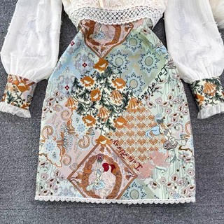 [ORDER] ĐẦM TIỂU THƯ TAY BỒNG PHỐI REN