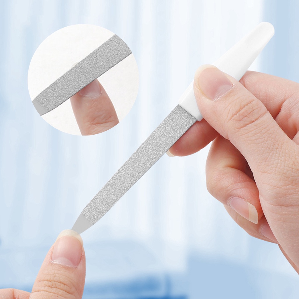 Dụng Cụ Dũa Móng Hai Đầu Chống Trượt 2 Trong 1 Bằng Thép Không Gỉ