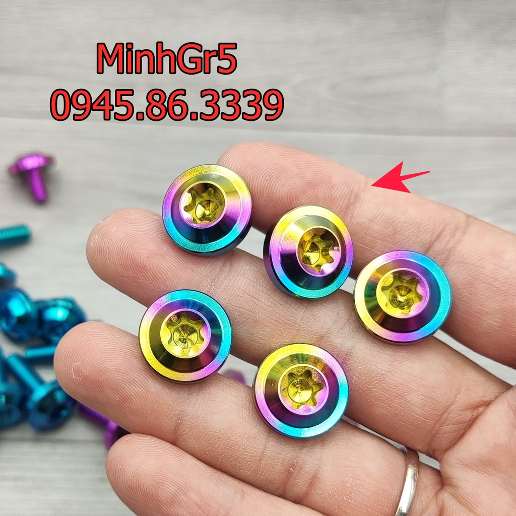 COMBO 4 ỐC TITAN GR5 GẮN HỘP XÍCH  WAVE DREAM FUTURE