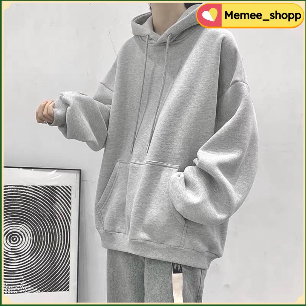 Áo Hoodie Trơn Nam Nữ Chất Nỉ Bông Form Rộng Loại 1 Dày Dặn