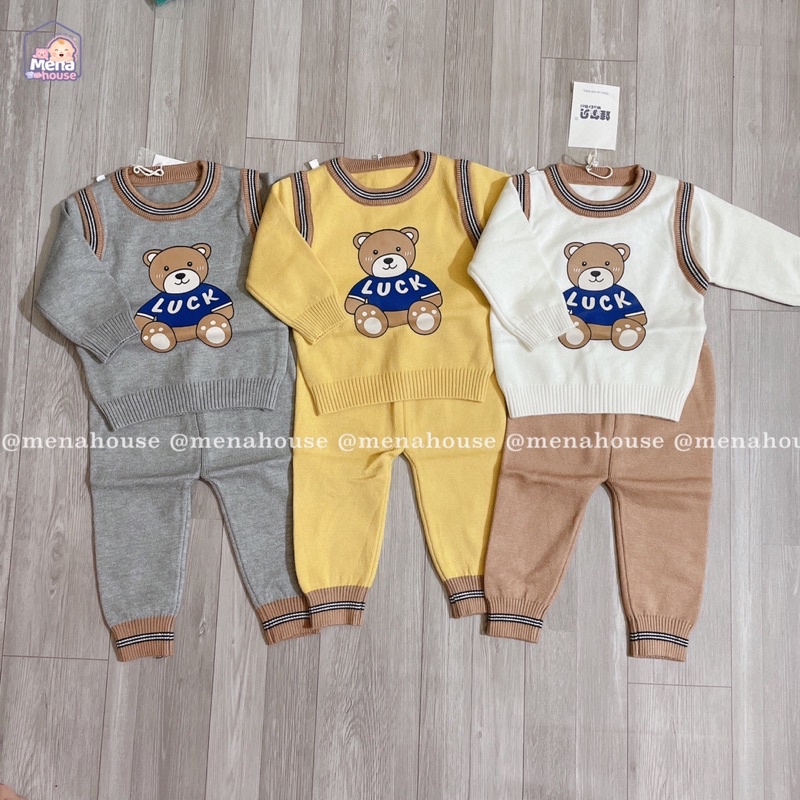 Bộ len Gấu quảng châu cho bé