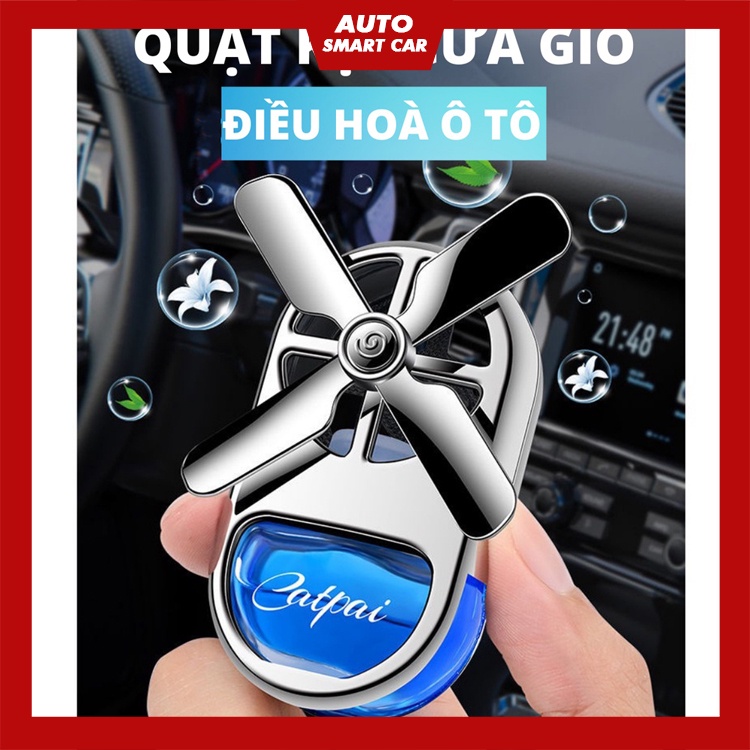 Nước hoa cao cấp cánh quạt kẹp cửa gió điều hòa xe hơi ô tô/ Tinh dầu thơm khử mùi xe hơi