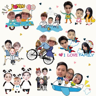 Móc chìa khóa chibi in hình gia đình theo yêu cầu