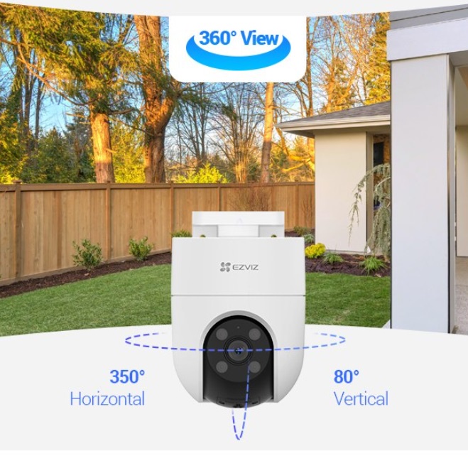 Camera Ezviz H8C 2Mp Xoay 360 Độ Ngoài Trời Có Màu Đêm Báo Động - Hàng Chính Hãng