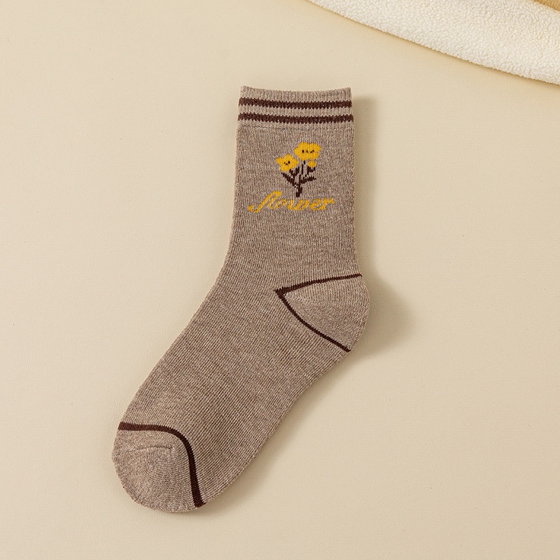 Vớ Cotton Lông Cừu Dày Dặn Giữ Ấm Mùa Thu Đông Phong Cách Nhật Bản Cho Nữ